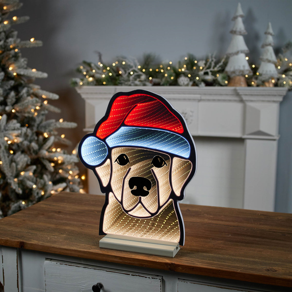Santa Hat Dog Light photo 4