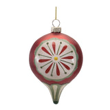 Retro Glass Christmas Ornaments, close-up of one design showing finish and detail