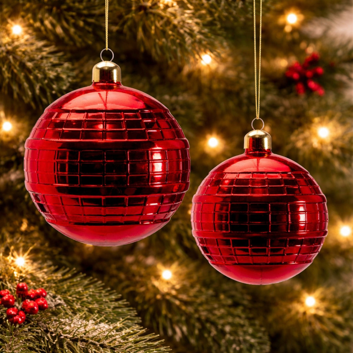 Red Glass Ball Ornaments product photo 2