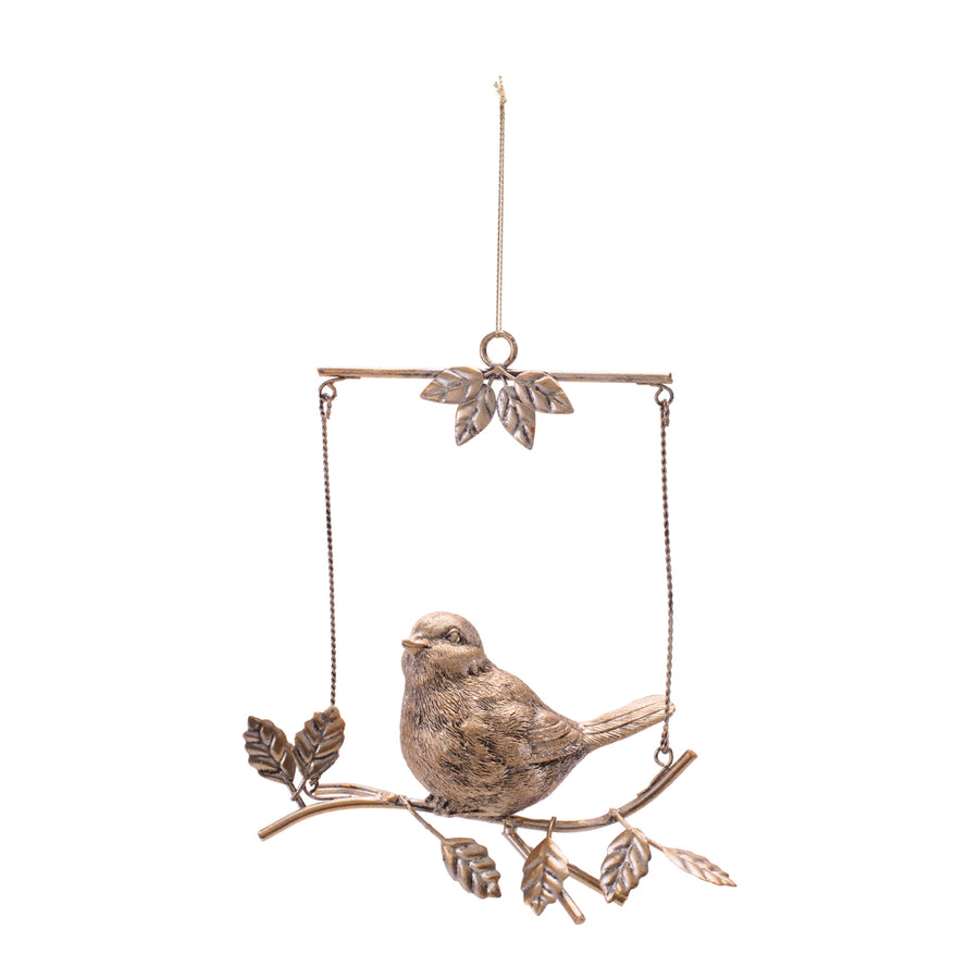 Bird on Branch Christmas Ornaments, single ornament with hanger, Christmas tree decoration
