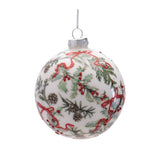 Botanical Glass Christmas Ornaments, close-up of one design showing finish and detail