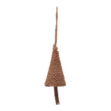 Woven Cone Tree Christmas Ornaments, close-up of one design showing finish and detail