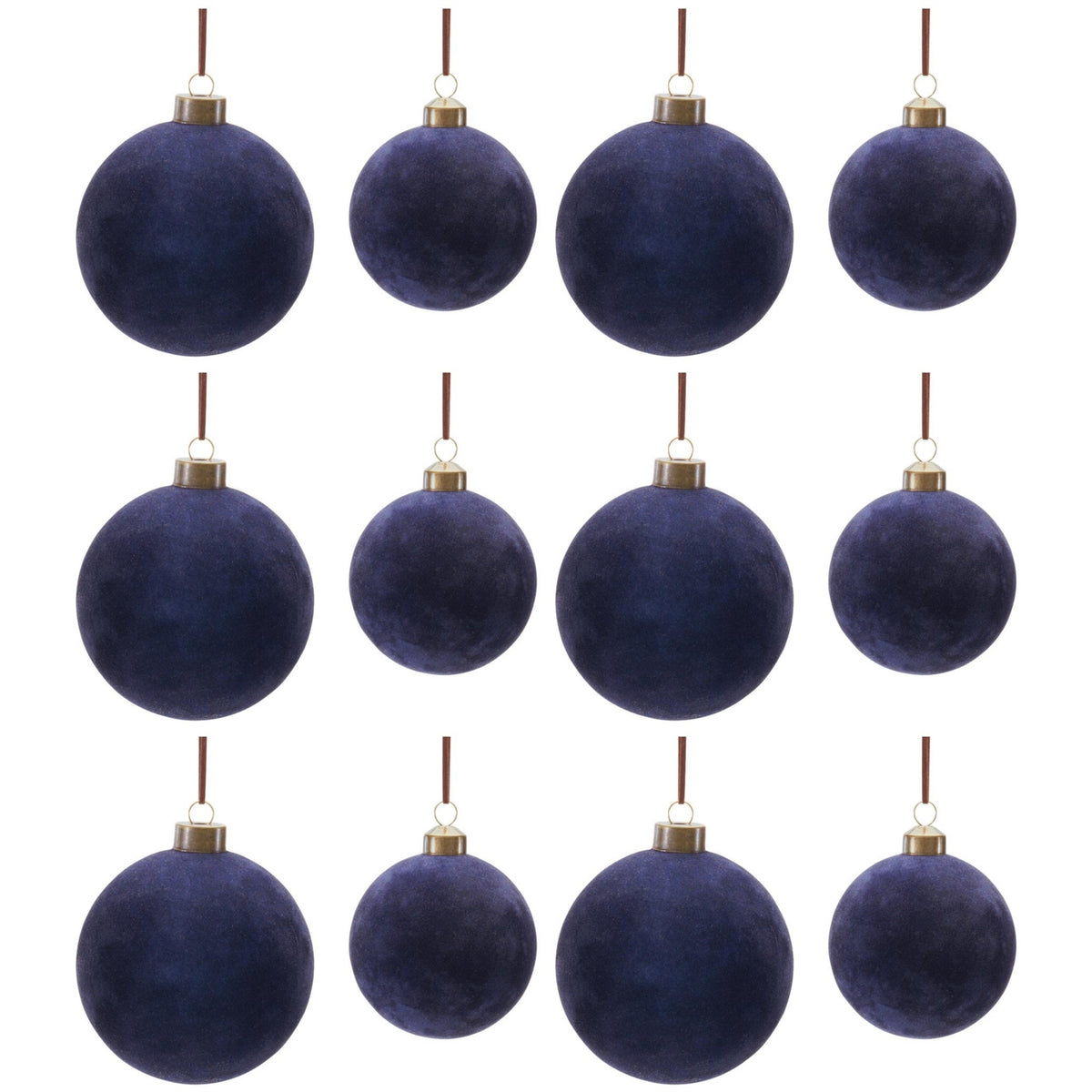 Navy Velvet Ball Ornaments product photo 5
