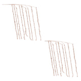 Gold Beaded Icicle Drop Spray, set of 2 shown together, artificial Christmas stems for vases, trees and wreaths