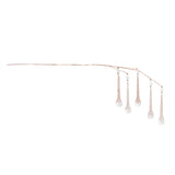 Clear Teardrop Icicle Drop Spray, single stem full length view showing stem and spray height