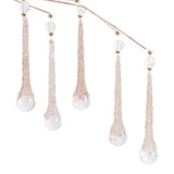Clear Teardrop Icicle Drop Spray, close-up detail of the texture and finish