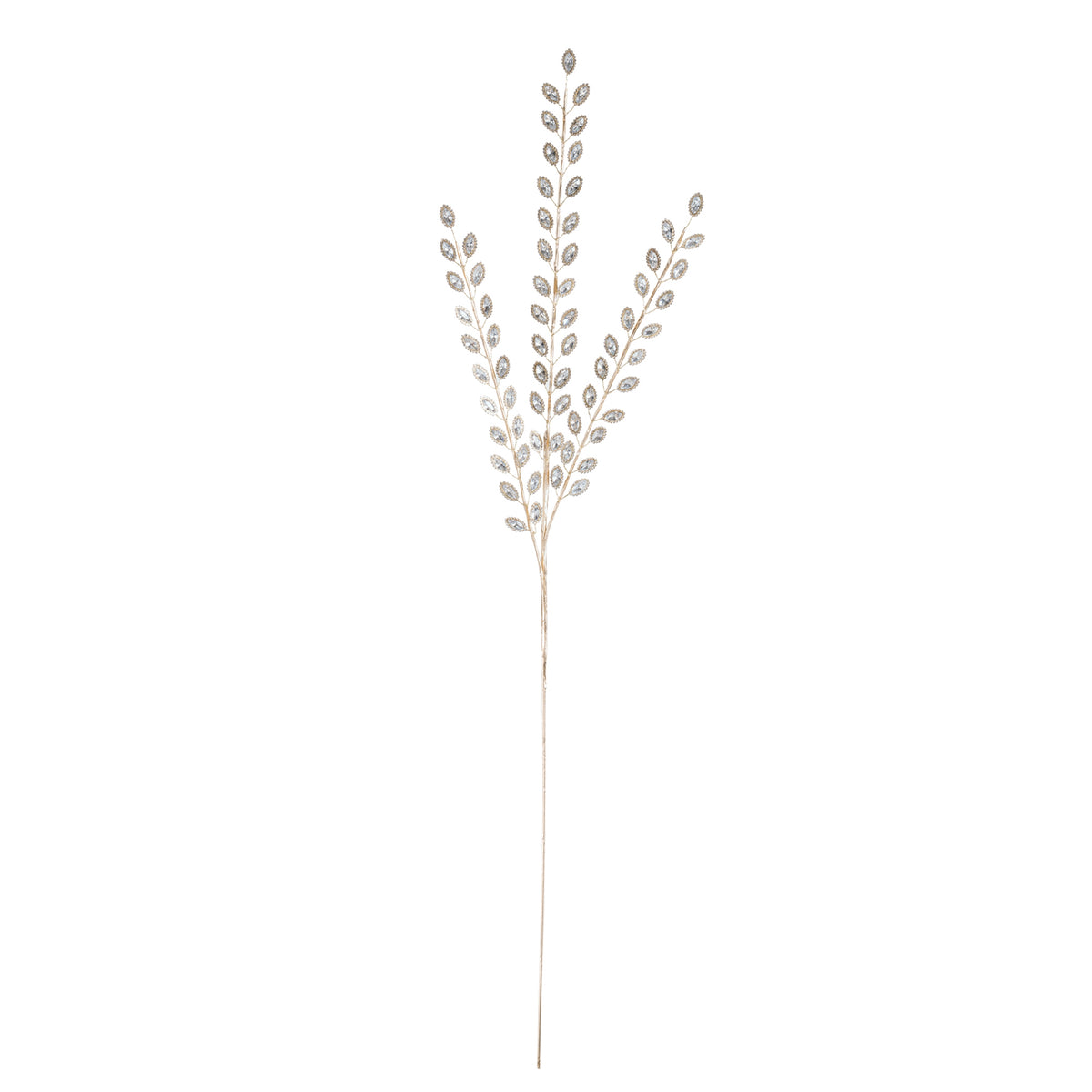 Clear Jewel Leaf Spray, single stem full length view showing stem and spray height