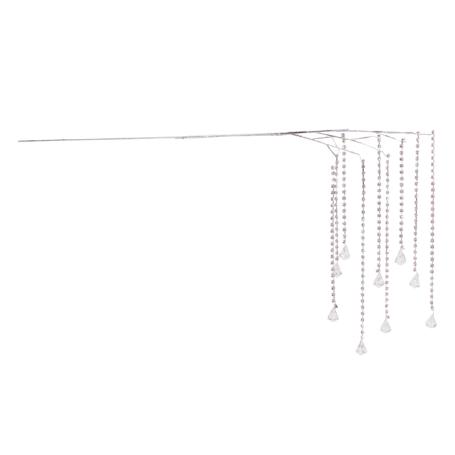 Silver Prism Drop Spray, single stem full length view showing stem and spray height