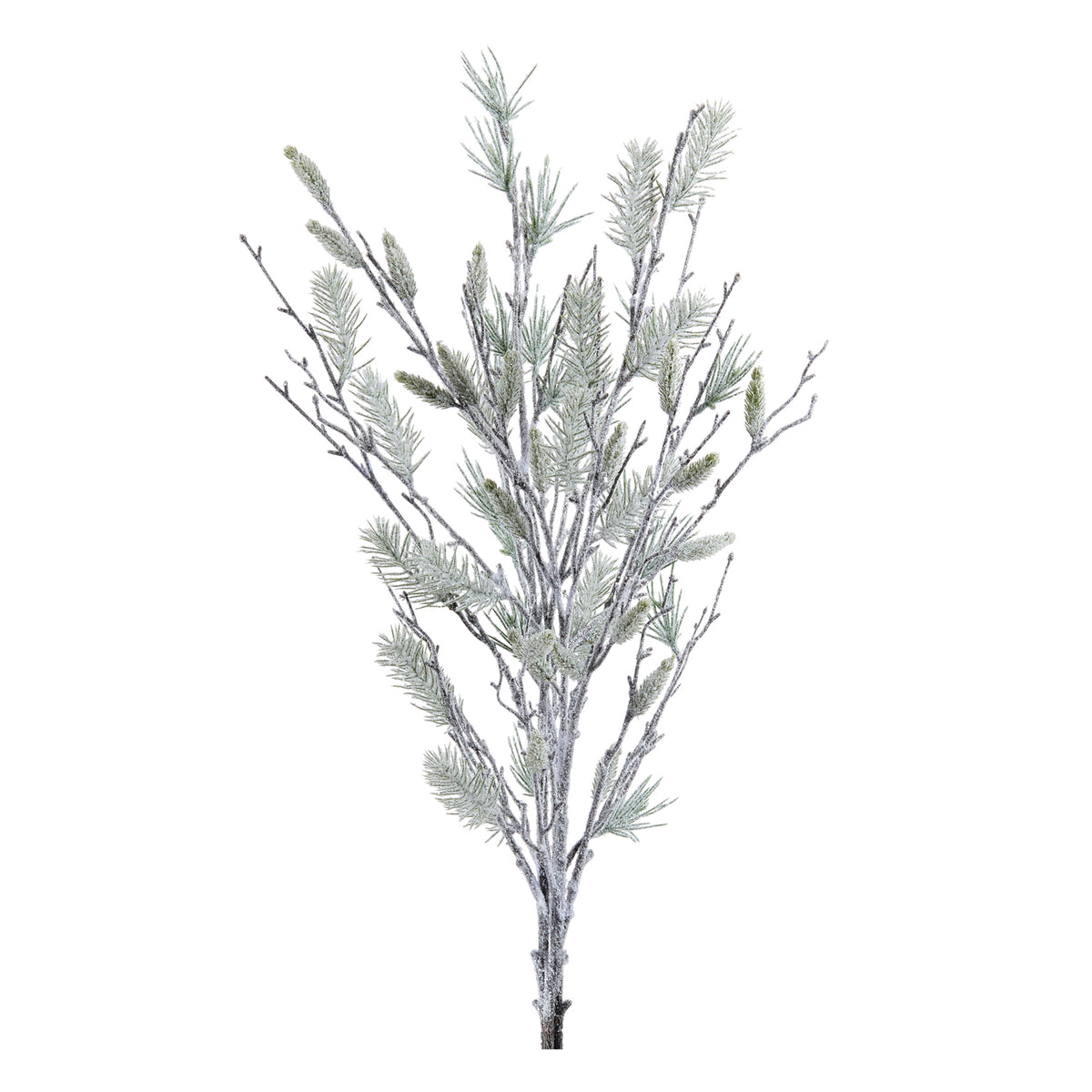 snowy oversized pine bundle with frosted long needles for tall floor vase