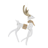 Glass Deer Christmas Ornaments, close-up of one design showing finish and detail
