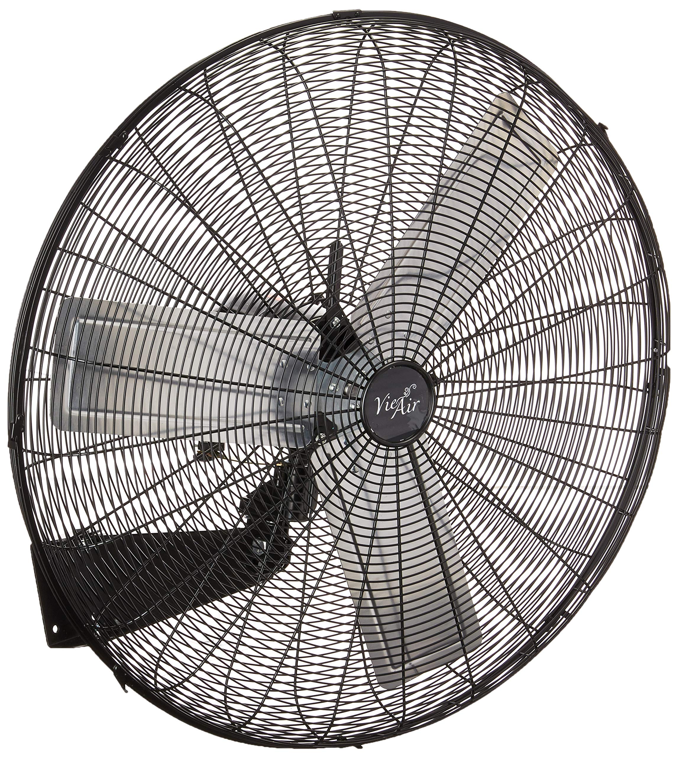 Vie Air 30-Inch Wall Mountable Oscillating Fan – 3-Speed Heavy-Duty Commercial Tuxedo Black