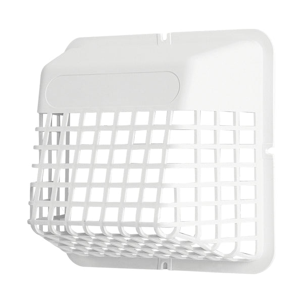 Deflecto UBGWL-A white universal bird guard for 4 in dryer vents and 3 in bathroom exhaust vents