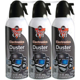 Dust-Off 10 oz disposable compressed air duster 3-pack for keyboards and electronics