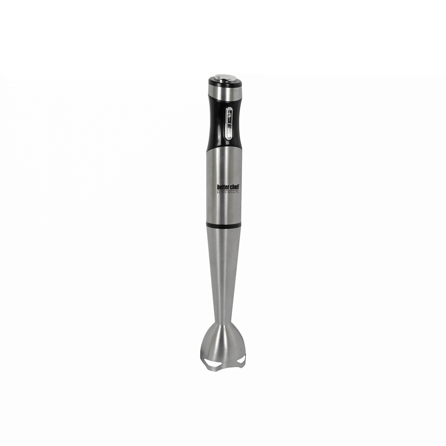 Better Chef IM-804S Handheld Immersion Blender, Silver, with Stainless Shaft and 3-Cup Beaker