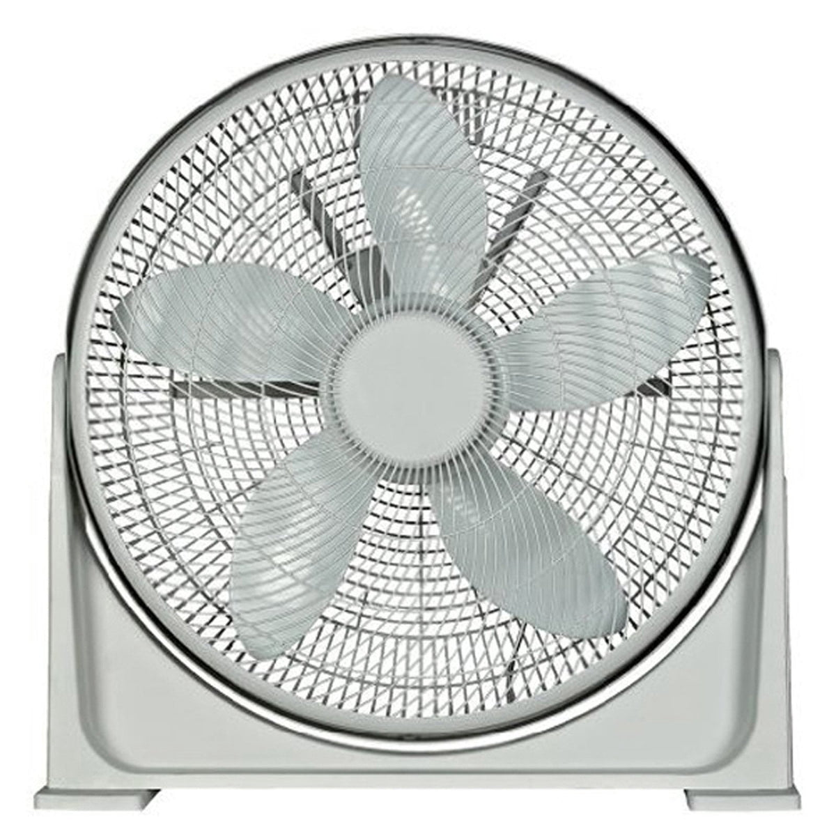 Optimus 20 inch turbo high performance air circulator fan in grey with tilting head and carry handle