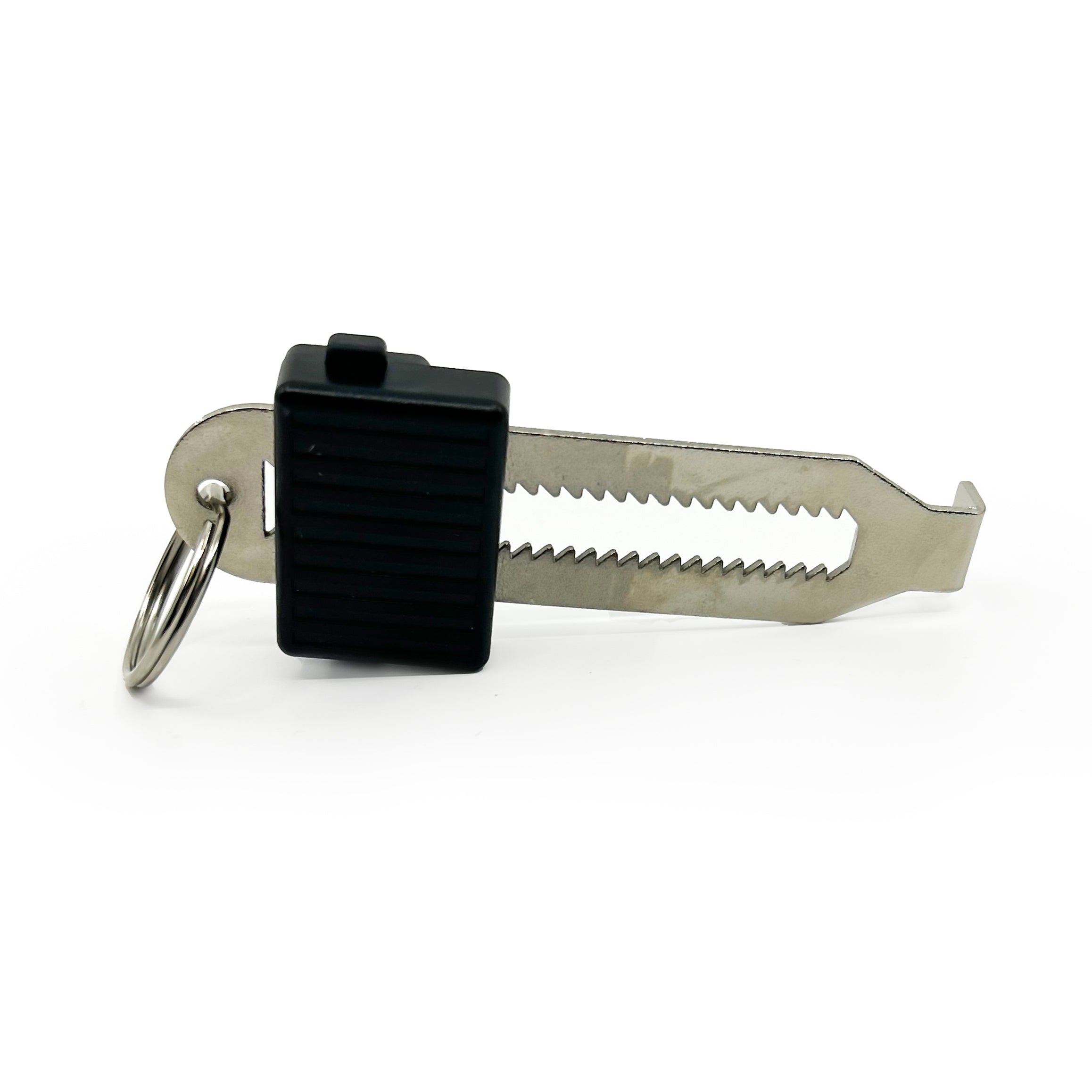 QuickJam portable polymer no-tools door blocker braced against floor for inward-opening door security