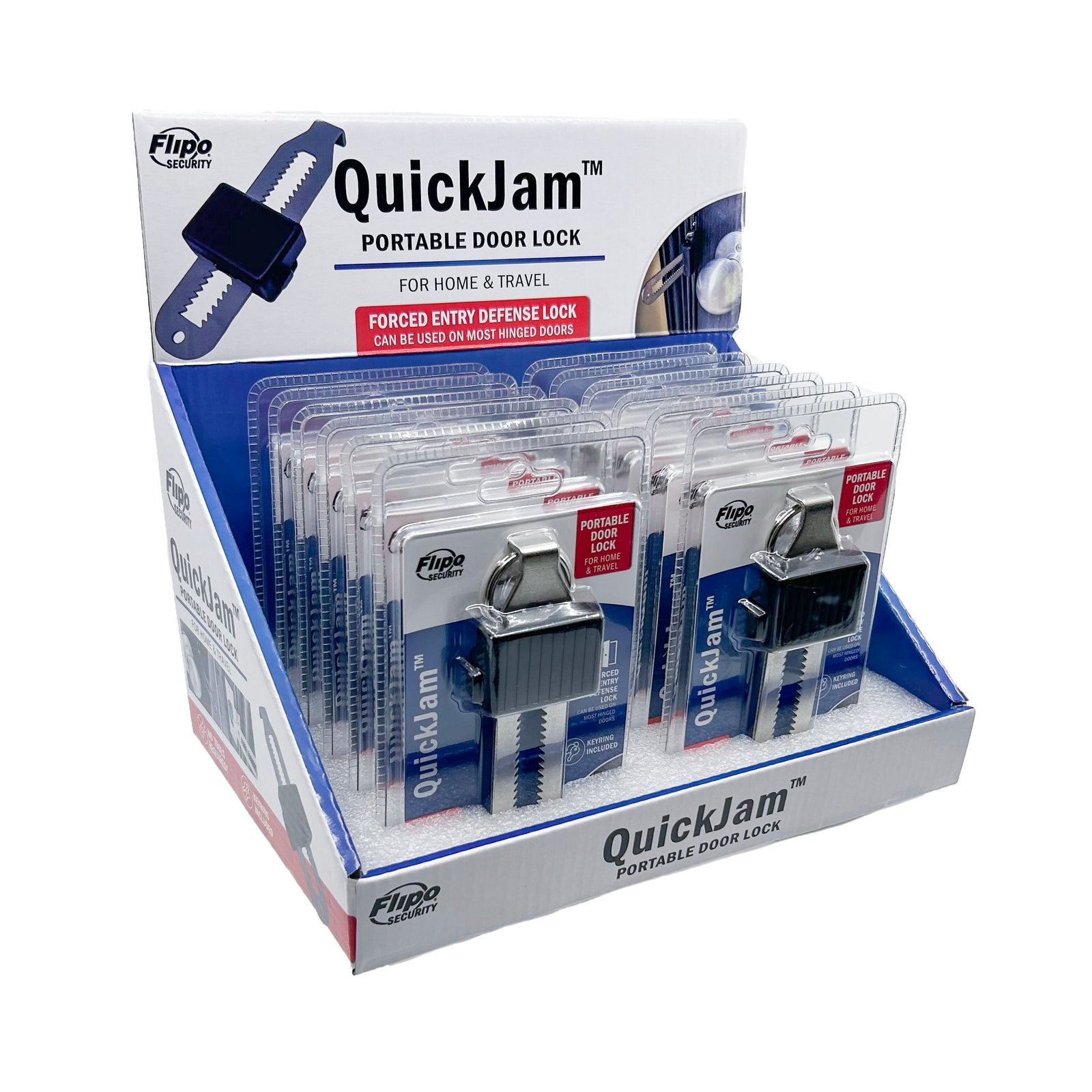 QuickJam Universal Portable Door Blocker - No-Tools Travel Security