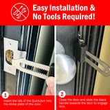 QuickJam Universal Portable Door Blocker - No-Tools Travel Security