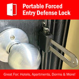 QuickJam Universal Portable Door Blocker - No-Tools Travel Security