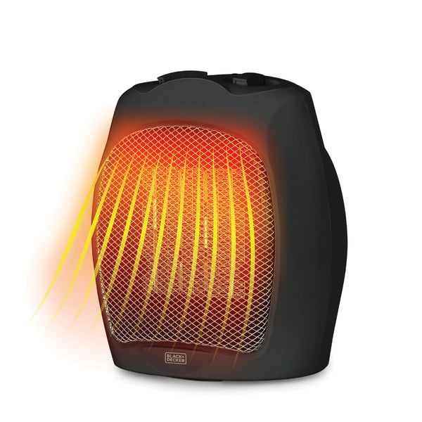 BLACK+DECKER 1,500-Watt-Max Desktop Ceramic Heater with Fan Setting (Black)