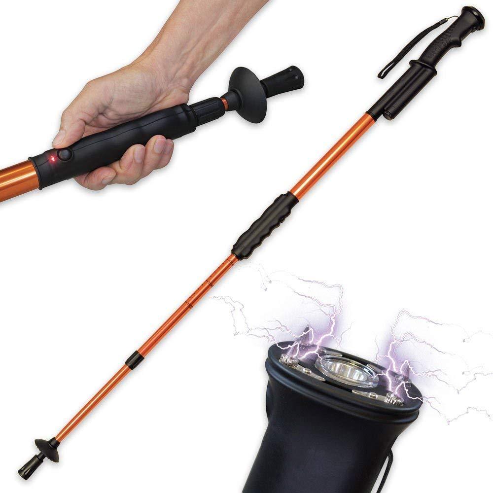 ZAP Hike 'n Strike 950,000 Volt Stun Gun Hiking Staff with LED Flashlight, 29 to 56 Inch