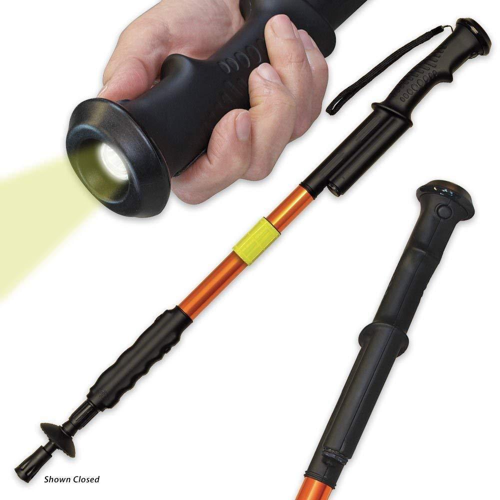ZAP Hike 'n Strike 950,000 Volt Stun Gun Hiking Staff with LED Flashlight, 29 to 56 Inch