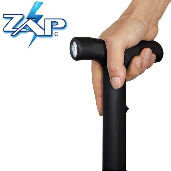 ZAP Cane 1 Million Volt Stun Gun Walking Cane with LED Flashlight, Adjustable 32 to 36 Inch