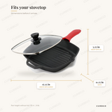 MegaChef Grill Pan dimensions: 17.25 in L x 11.25 in W x 3.25 in H