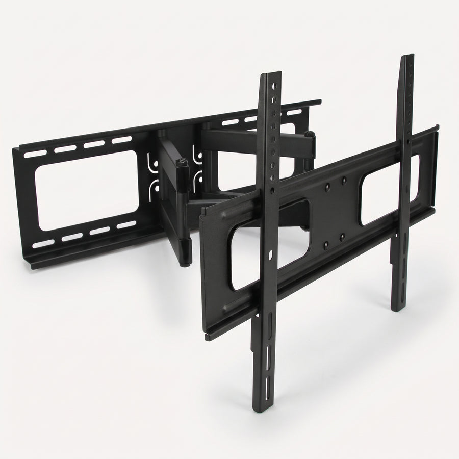 MegaMounts GMW863 full motion TV wall mount shown from a raised three-quarter studio angle with the arms folded