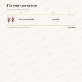 Berry twig bundle set of 2: piece sizes and quantities