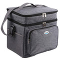Brentwood Kool Zone 24-Can Insulated Cooler Bag in Gray with Hard Liner