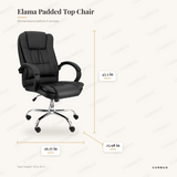 Elama Padded Top Chair dimensions: 26.77 in W x 25.98 in D x 43.3 in H