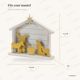 Cut Out Metal Nativity Scene 17.75 in dimensions: 15.75 in H x 17.75 in W x 3 in D