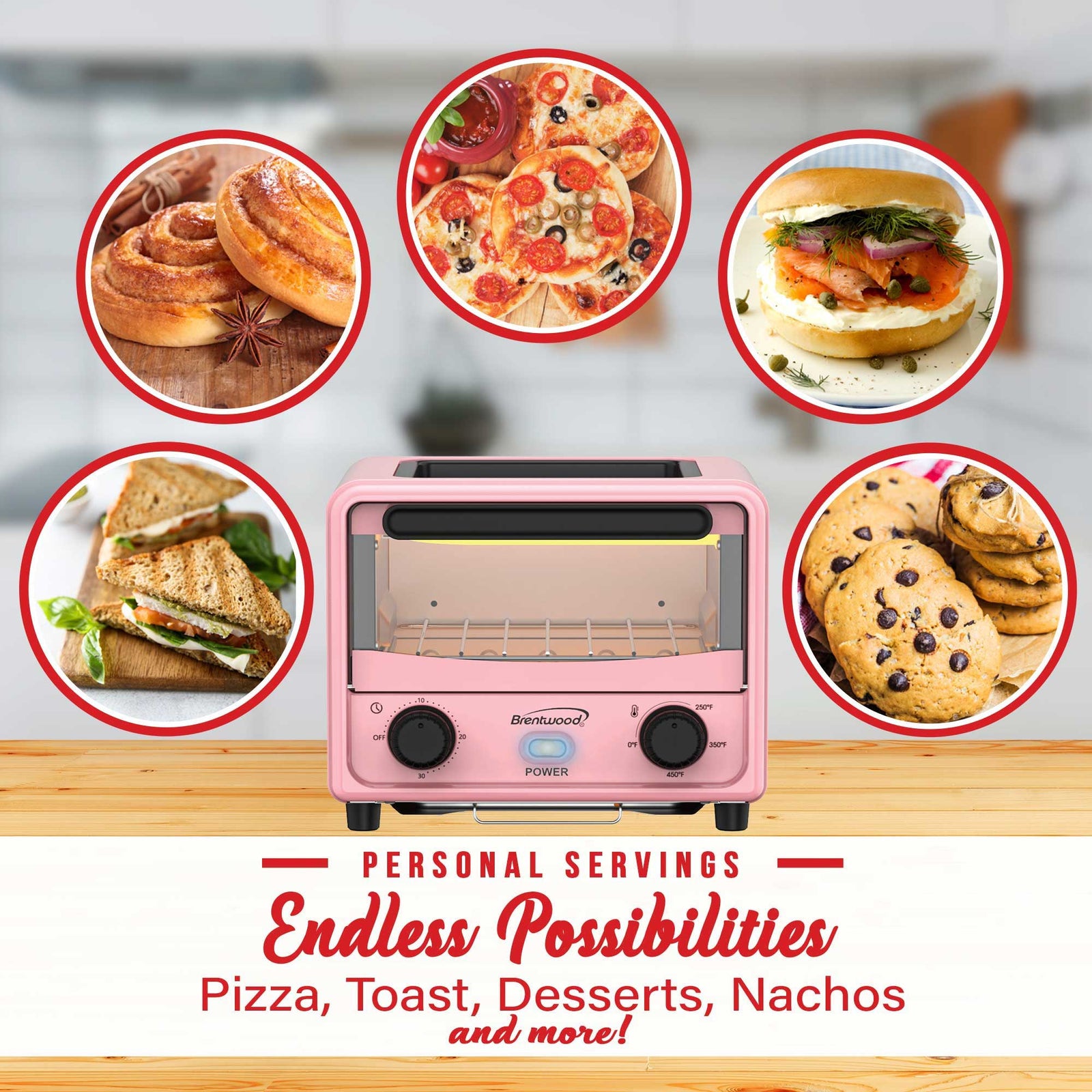 Brentwood TS-3430PK toaster oven