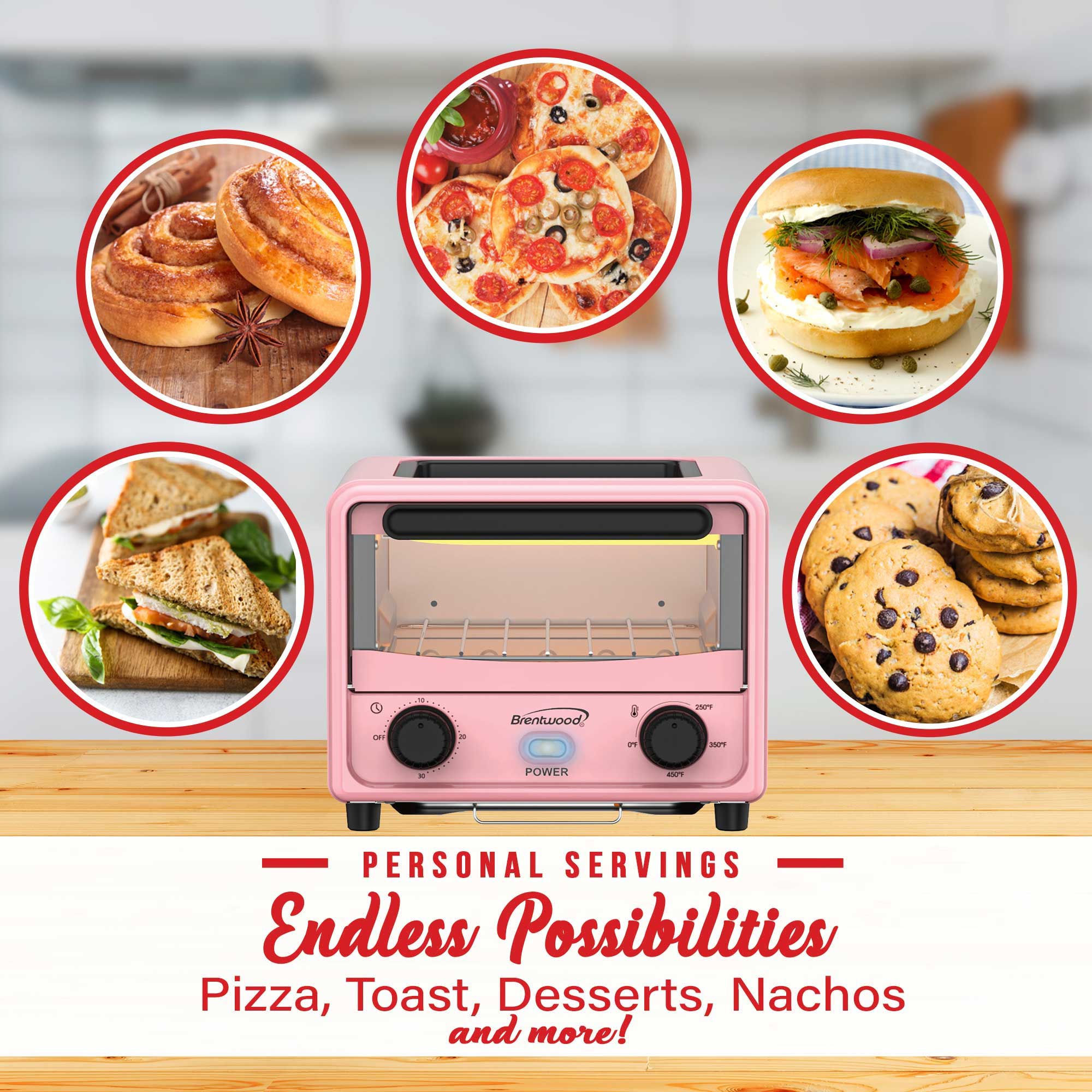 Brentwood TS-3430PK toaster oven