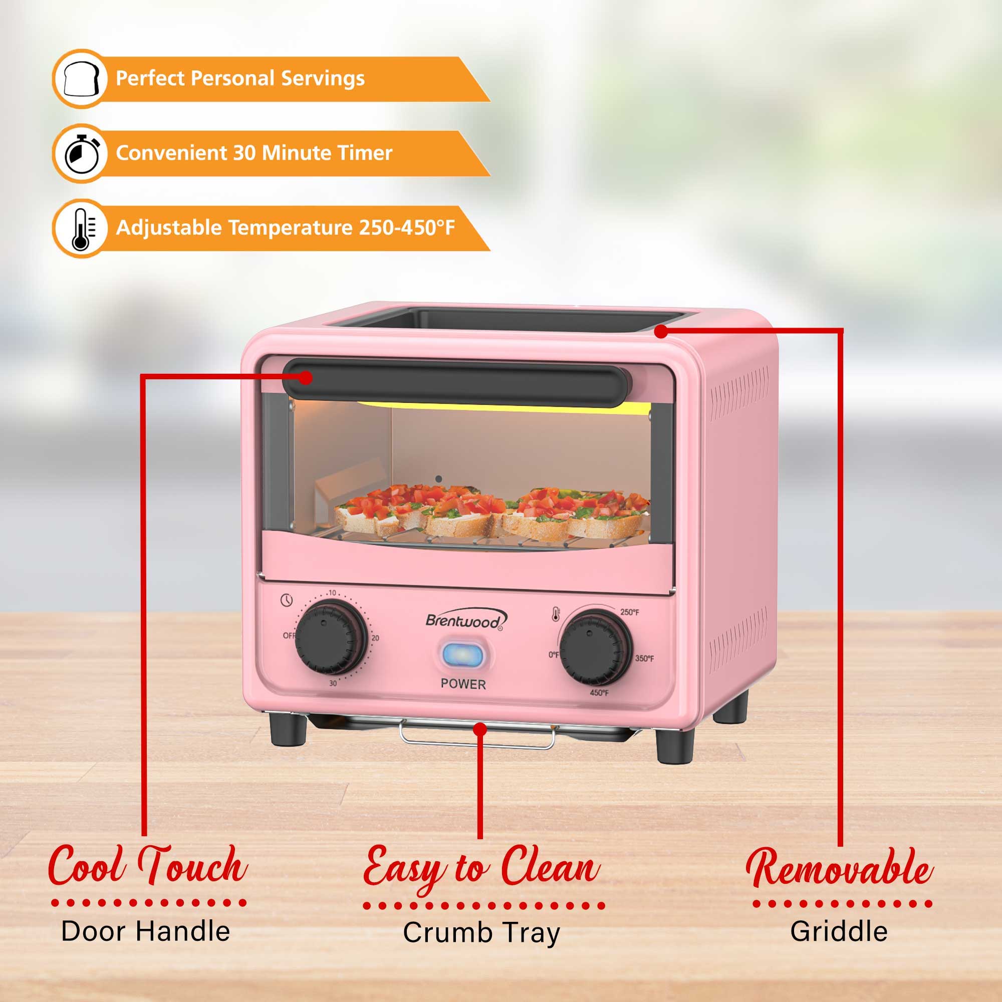 Brentwood TS-3430PK toaster oven