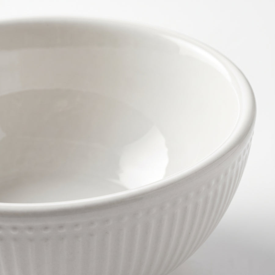 Elama Gretel 6-Piece Round White Stoneware Cereal Bowl Set lifestyle image