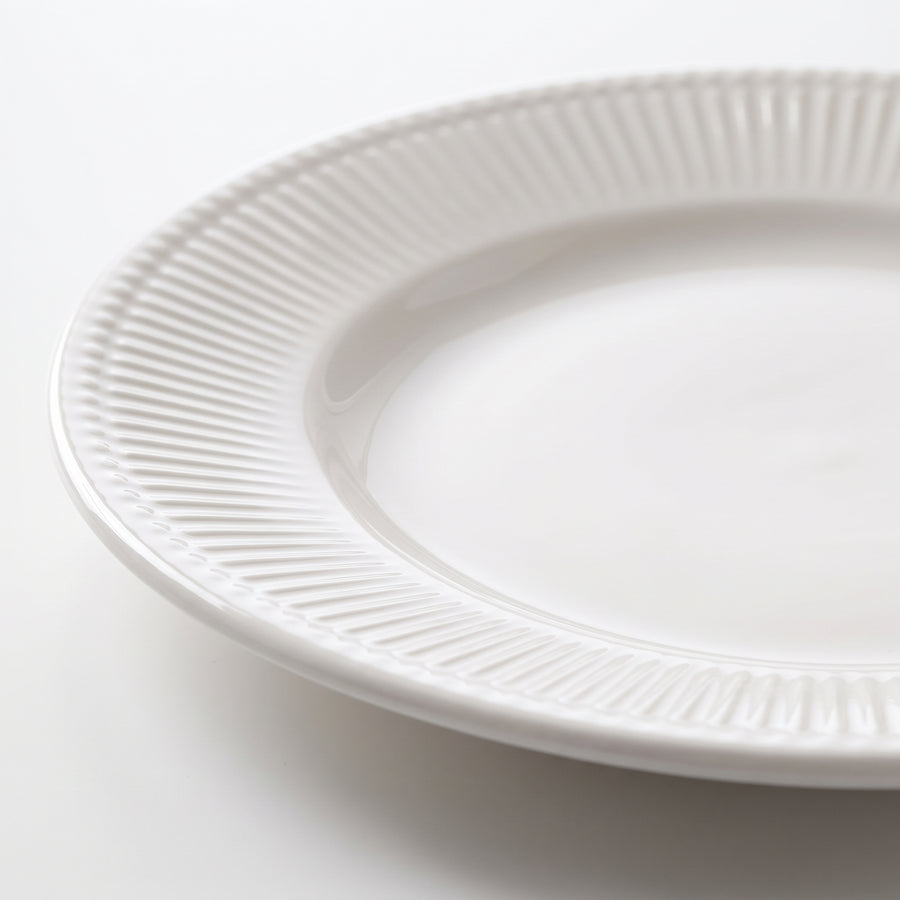 Elama Gretel 6-Piece Round White Stoneware Salad Plate Set lifestyle image