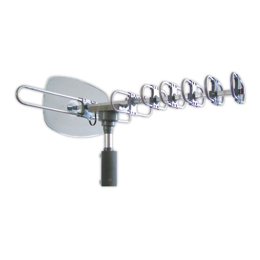 SuperSonic 360 degree motorized rotating outdoor HDTV antenna with amplified reception and wireless remote