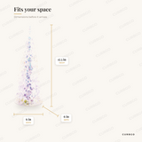Iridescent LED Pine Tree 17.5 in dimensions: 17.5 in H x 6 in W x 6 in D
