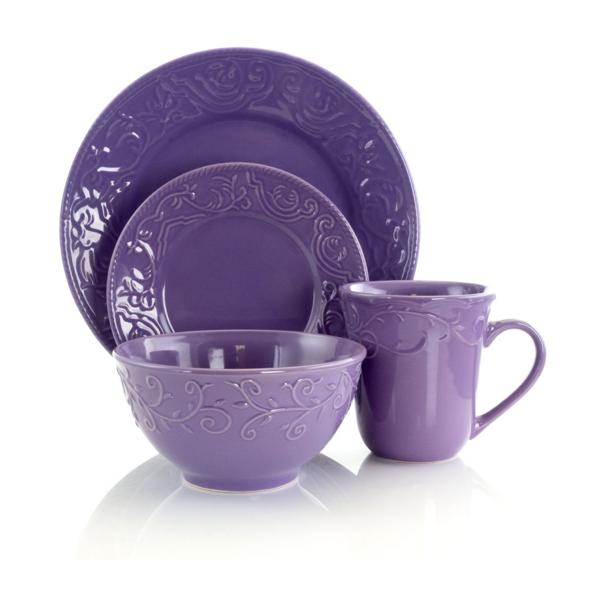 Elama Lilac Fields dinnerware set product photo 5