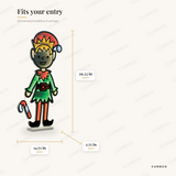 Lighted Christmas Elf 29 in dimensions: 29.25 in H x 14.75 in W x 2.75 in D