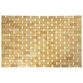 MegaChef Bamboo Wood 16.25 x 24.5 Inch Rectangle Bathroom Mat