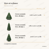 Ceramic Tree Ornaments sizes at a glance