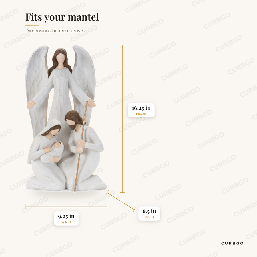 Holy Family Statue dimensions: 9.25 x 6.5 x 16.25 in