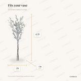 Snowy Oversized Pine Bundle dimensions, 40 x 5 x 3 in