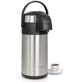 MegaChef 3.17 Quart Stainless Steel Vacuum Body Pump Cap Air Pot