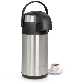 MegaChef 3.17 Quart Stainless Steel Vacuum Body Pump Cap Air Pot