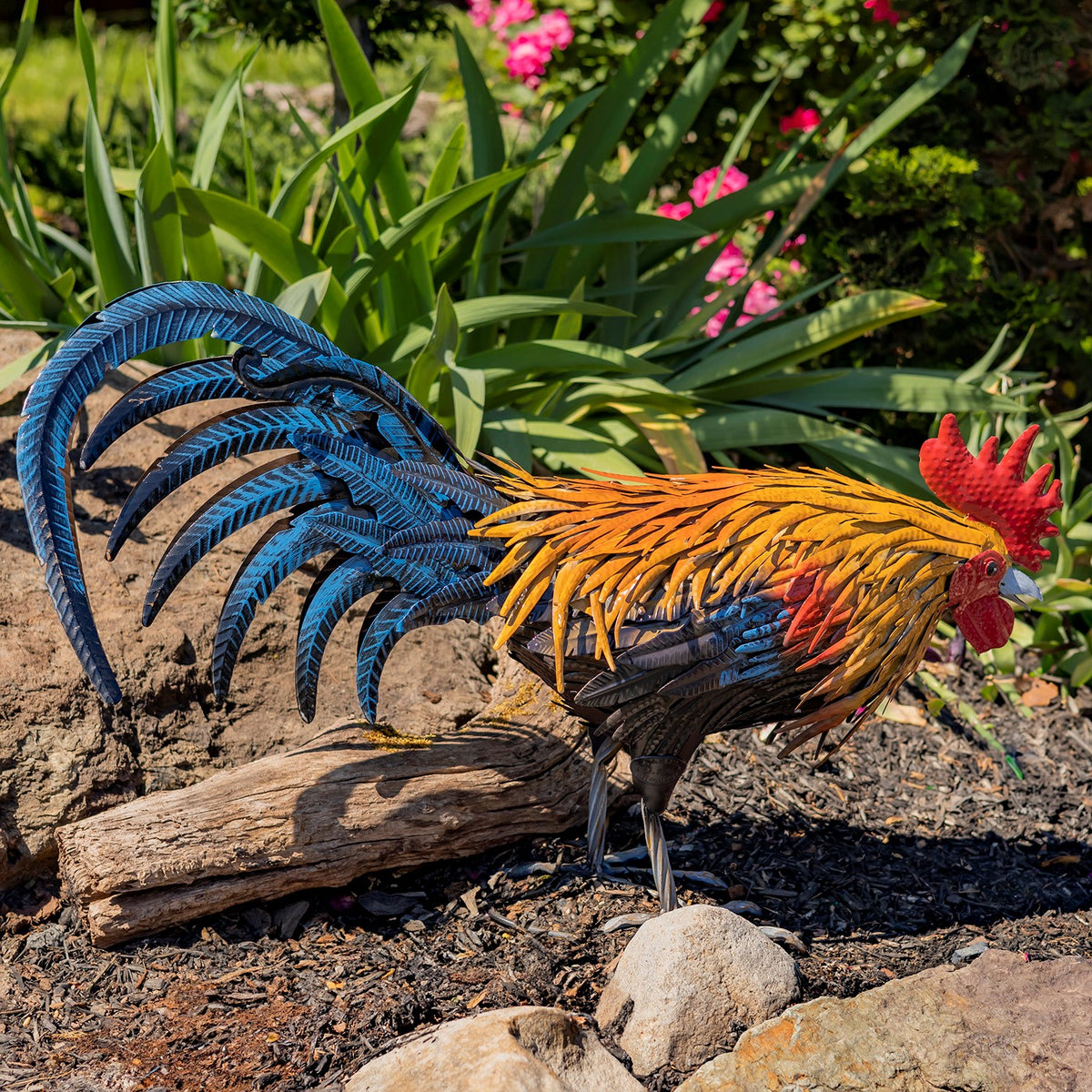 Painted iron rooster Maxwell product photo 1