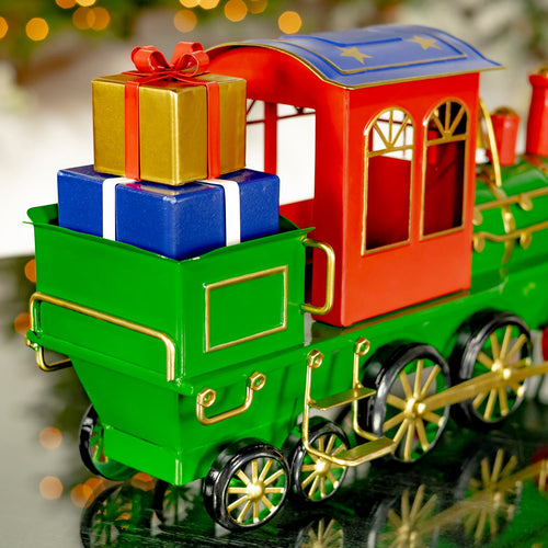 Special Delivery iron tabletop Christmas train view 1
